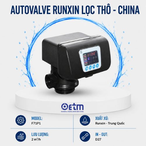 AUTOVALVE RUNXIN LỌC THÔ - CHINA 